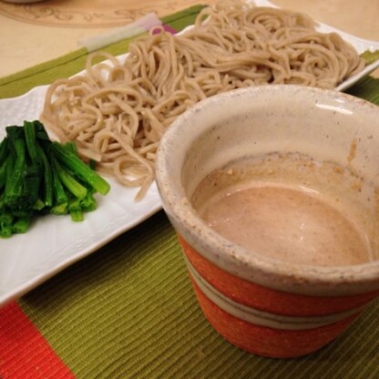 年越しそばに。味噌がいい仕事してる！家で簡単に大好きなくるみそばが食べられて嬉し〜（≧∇≦）ご馳走様でした☆我が家の定番にします！